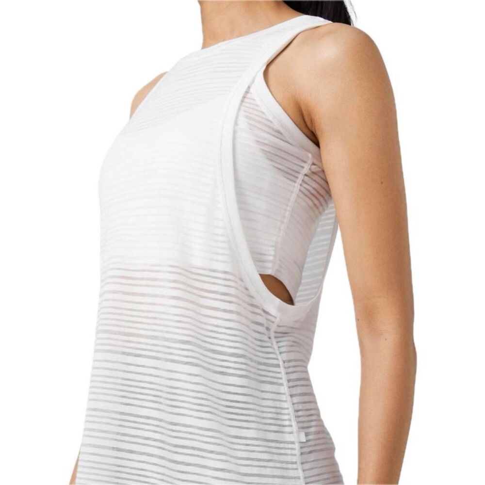 Lululemon Clear and Present Muscle Tank, White, GUC